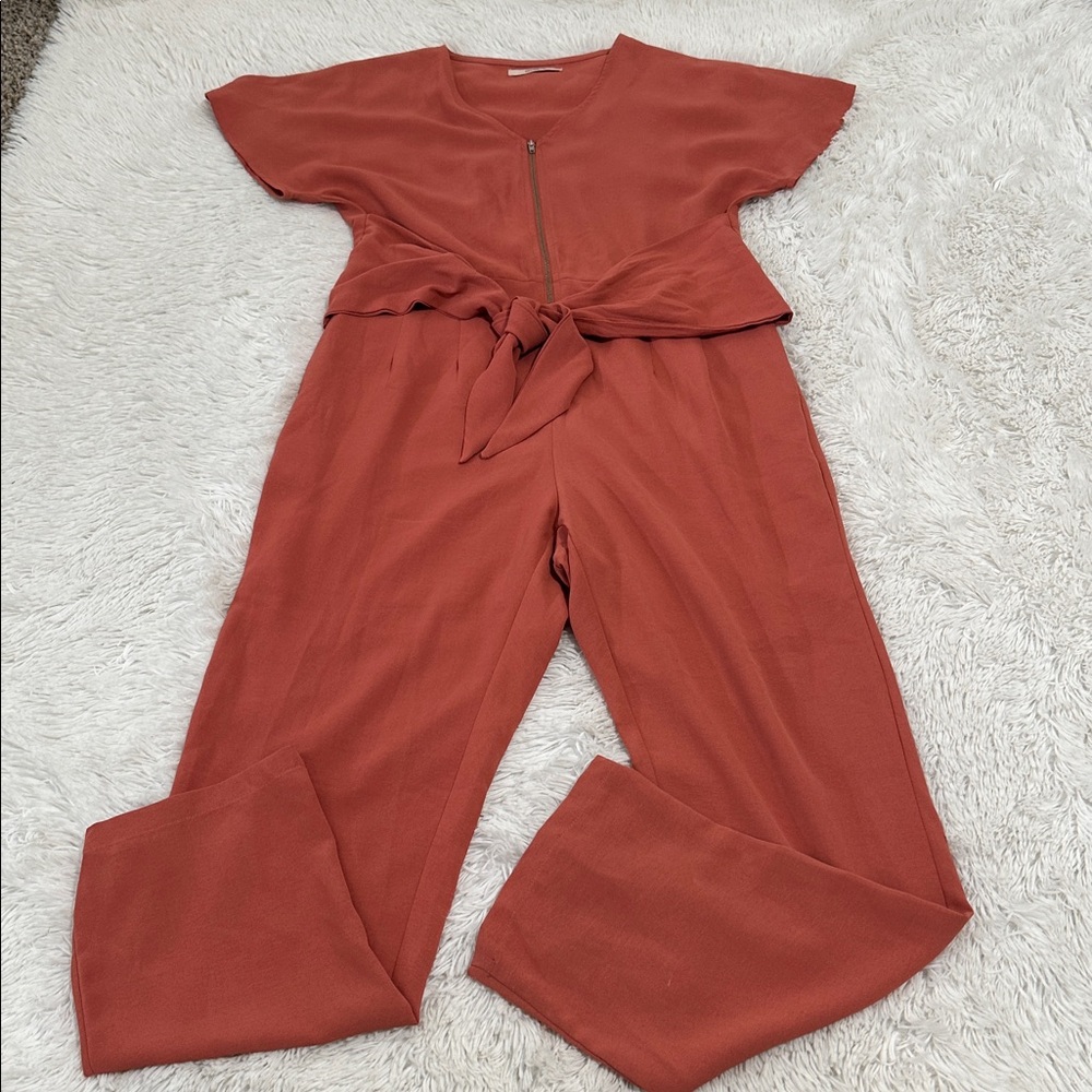 Anthropologie Rust Jumpsuit
